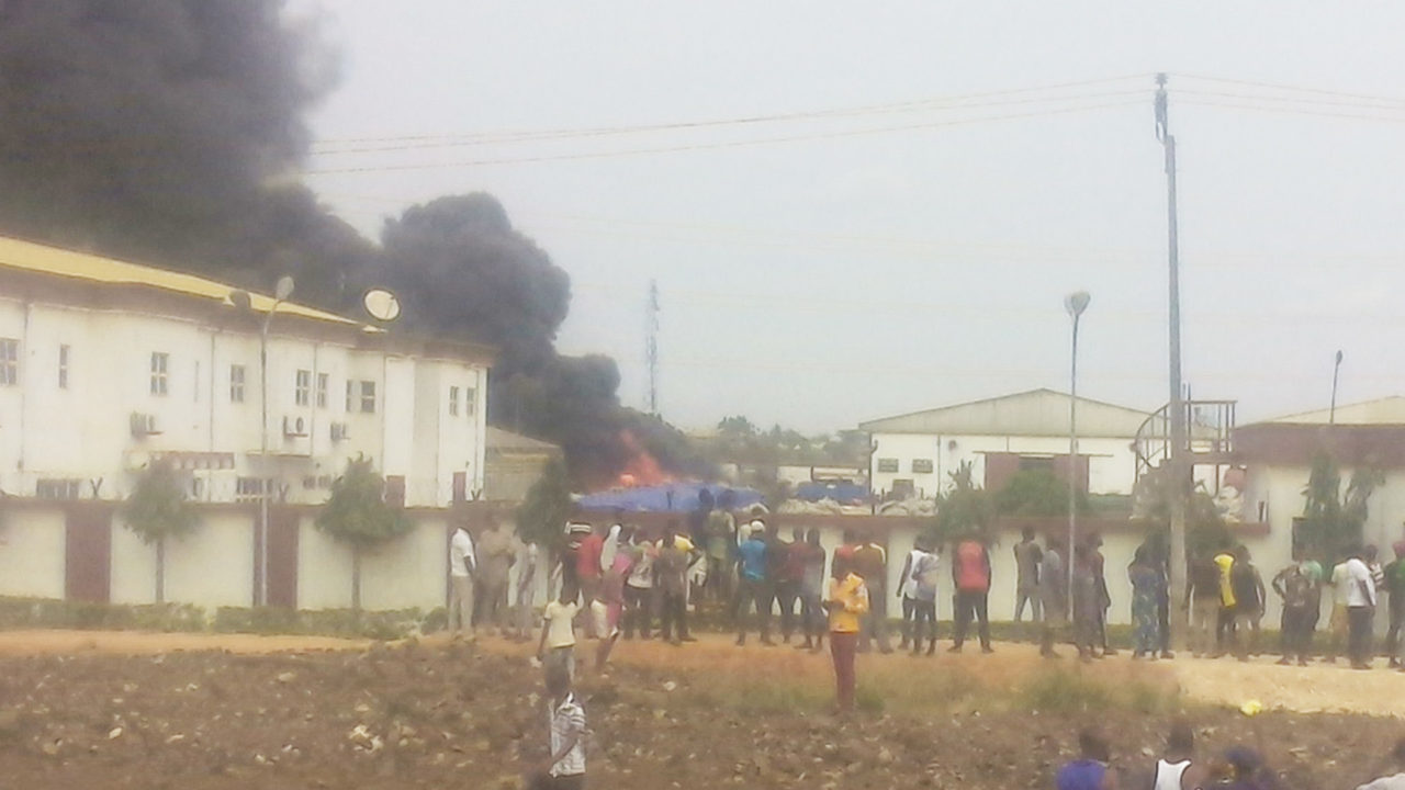 Fire breaks out at a factory in Lagos