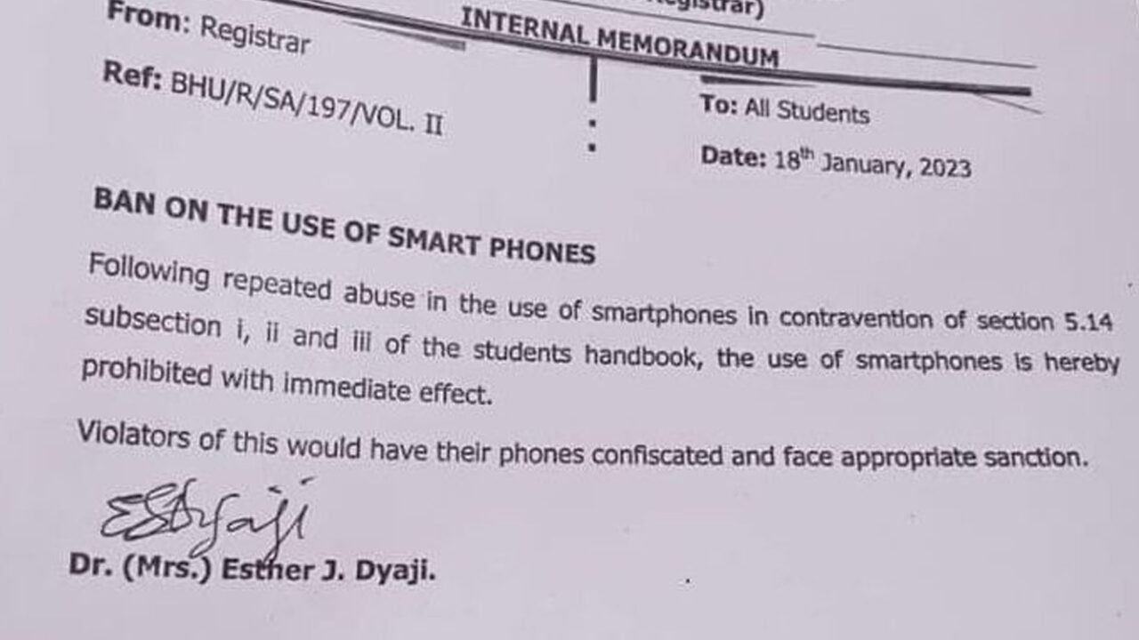 ECWA’s Bingham University ban students from using smartphones