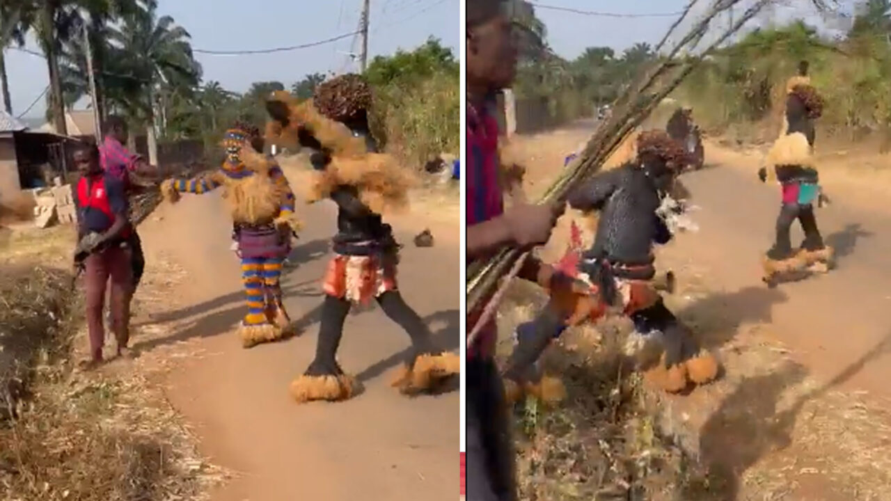 “The Gods Must Be Crazy”, Funny Reactions Trail Video of Fighting Masquerades