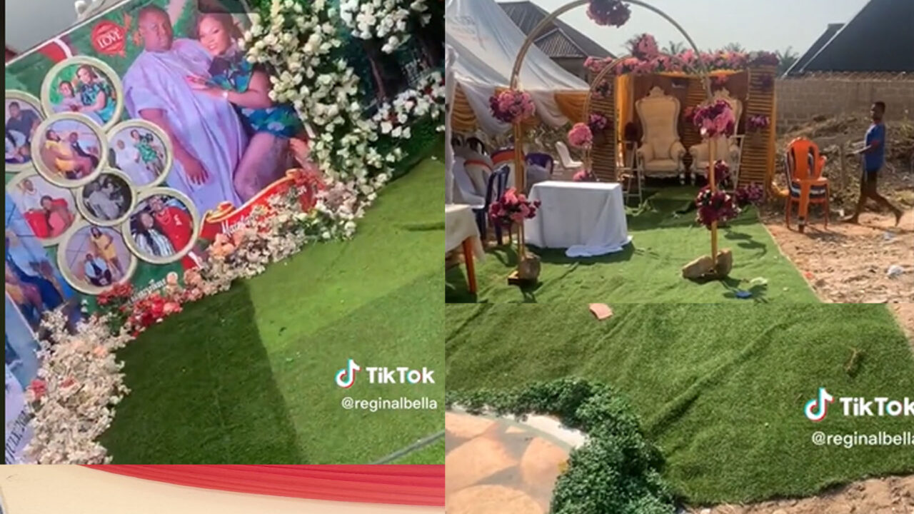 Bride Shares Video of Poor Decoration She Got At Her Wedding Despite Paying N110k
