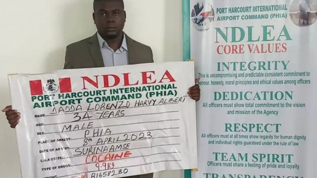 NDLEA Apprehends South American With 117 Parcels Of Cocaine