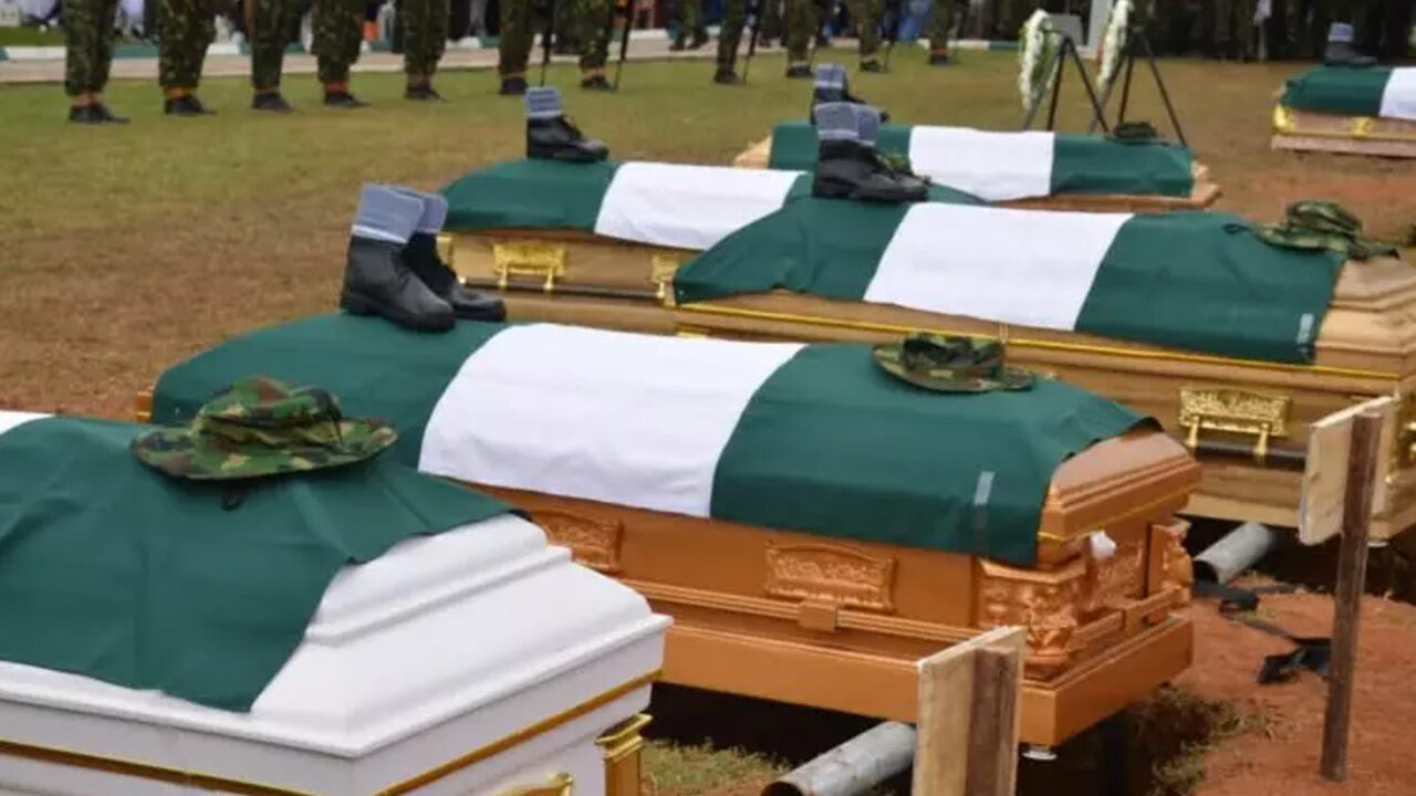 Remains Of 22 Nigerian Armed Forces Killed Laid To Rest