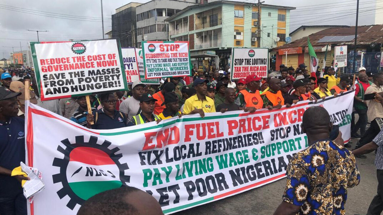 NLC: Lagos protest peaceful, says no going back until FG acts