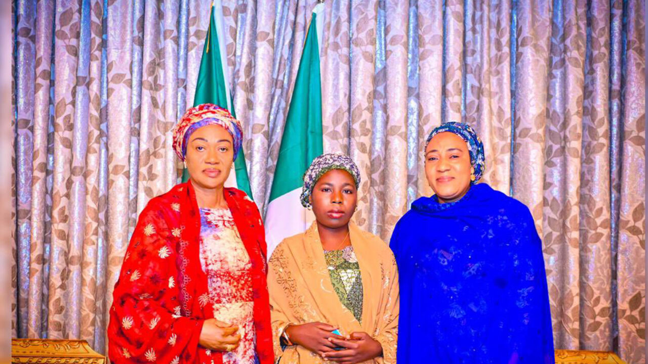 “You’re a case I’m interested in,” First Lady tells rescued Chibok schoolgirl