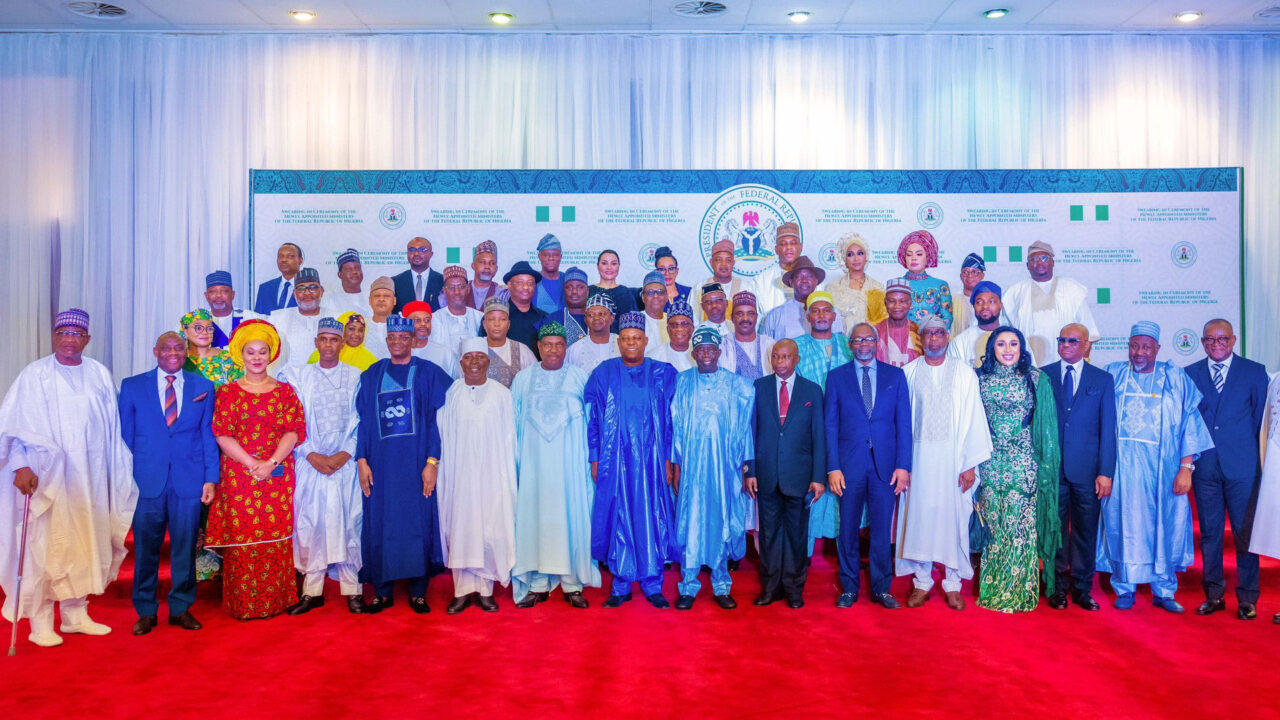 “Restore public faith in government”, Tinubu tells new ministers at inauguration