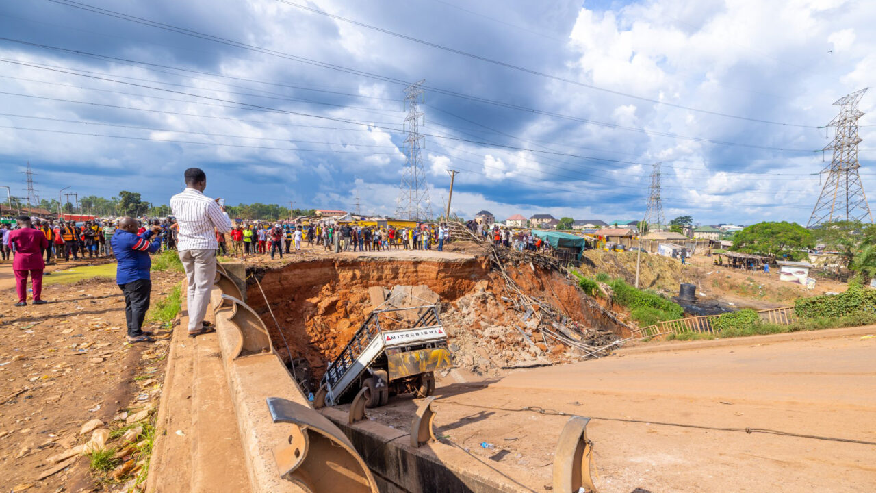 Gov. Mbah Urges FG To Reconsider Maintenance Process As Bridge Collapsed In Enugu