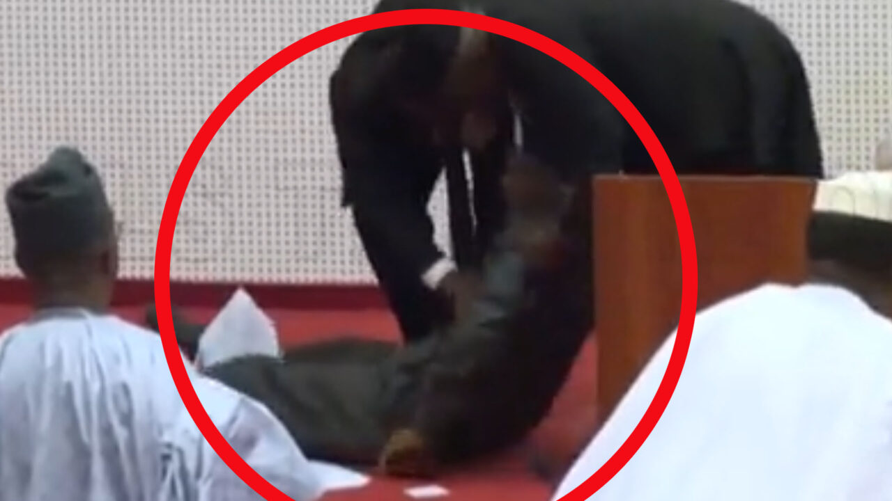 IDEO: Nominee for ministerial role Balarabe Abbas slumps during Senate screening