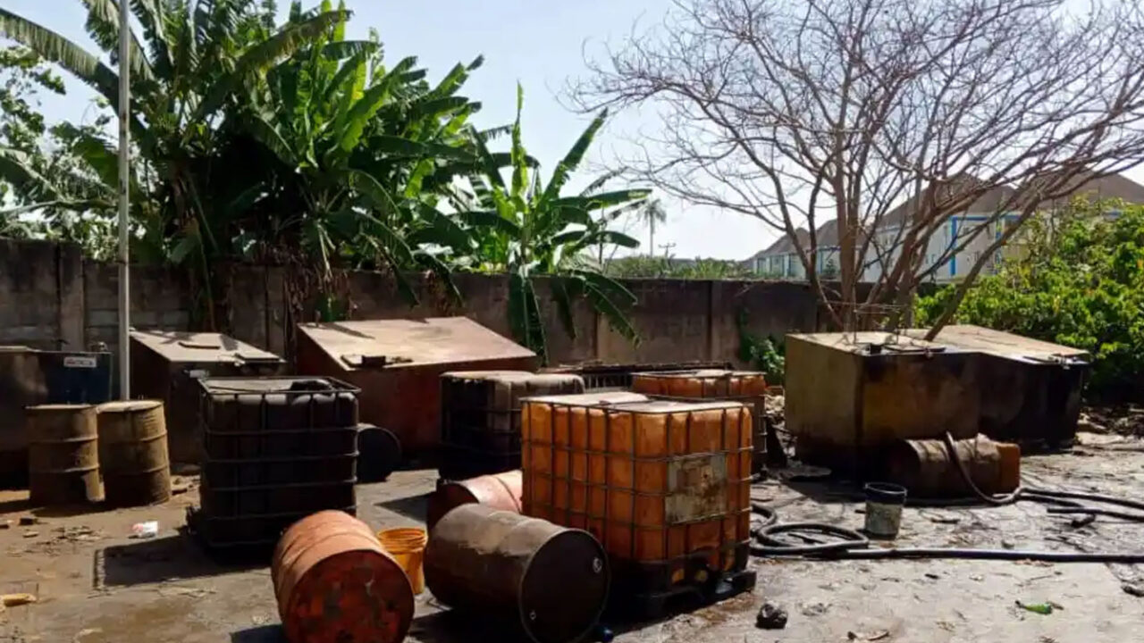 Illegal Oil Refining Warehouse Uncovers In Abuja