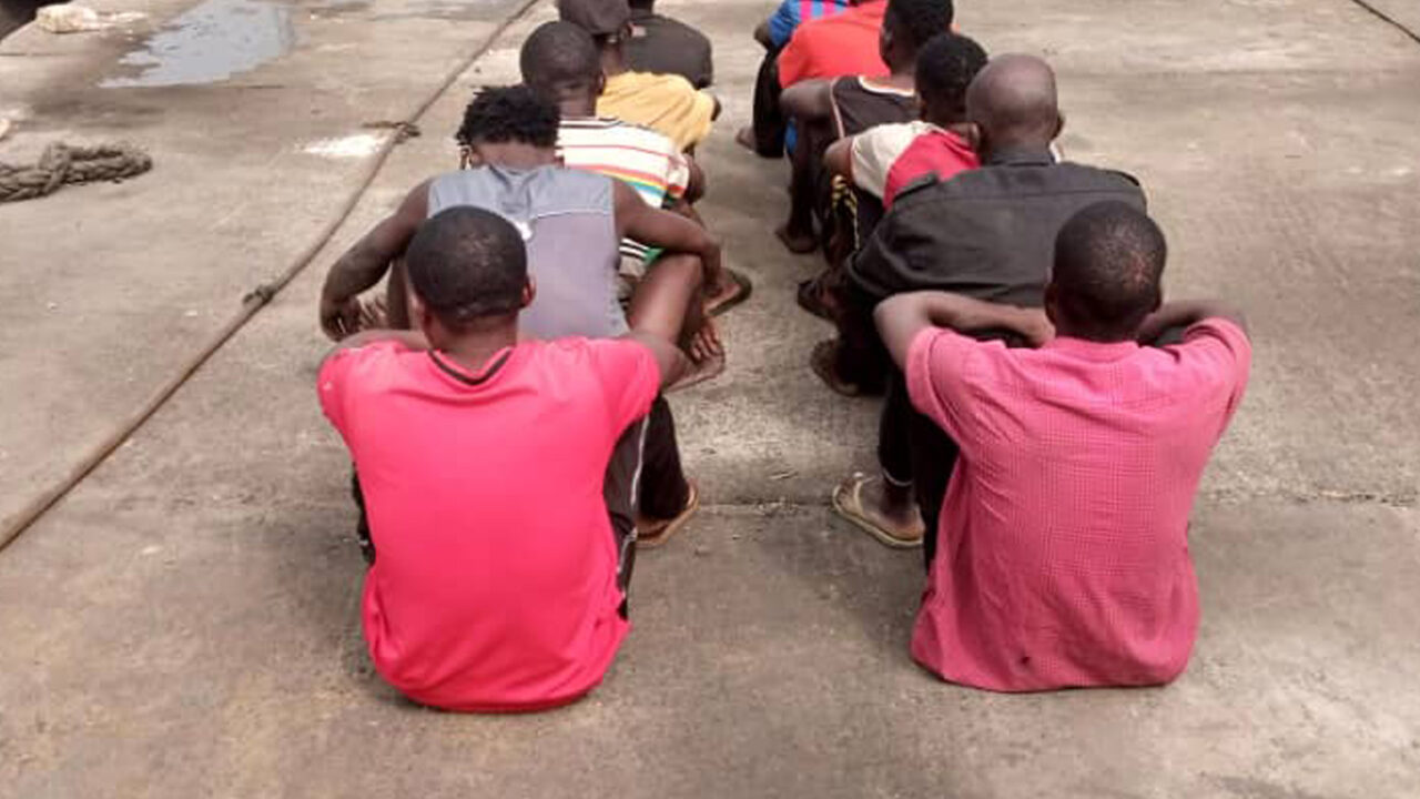 Nigerian Navy Hands Over 11 Suspects NSCDC