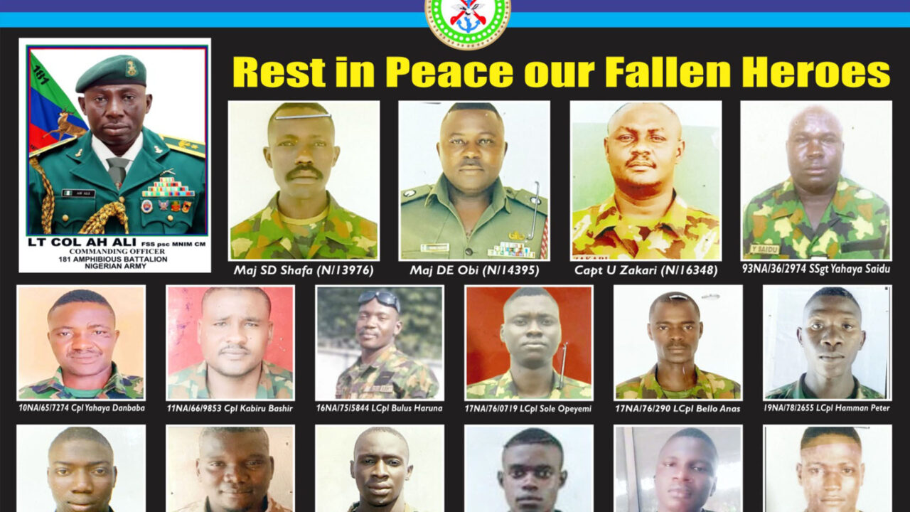 Defence Headquarters publish photos, names of soldiers killed in Delta 