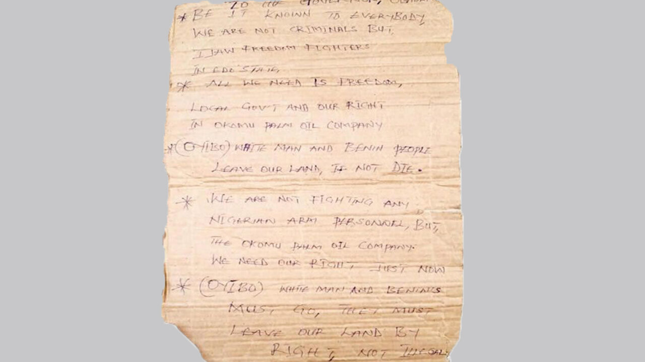 Ethnic Militia Targets Okomu Oil Community in Destructive Raid, Issues Demands