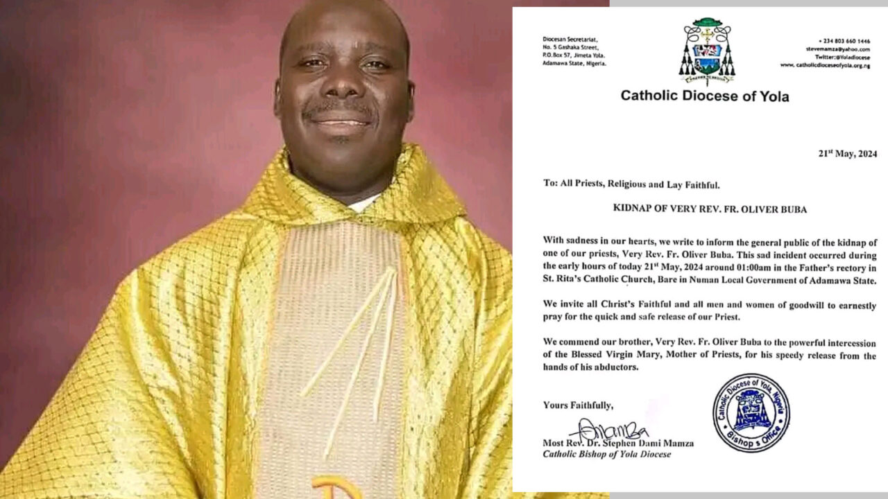 Unknown Gunmen Kidnap Catholic Priest in Adamawa