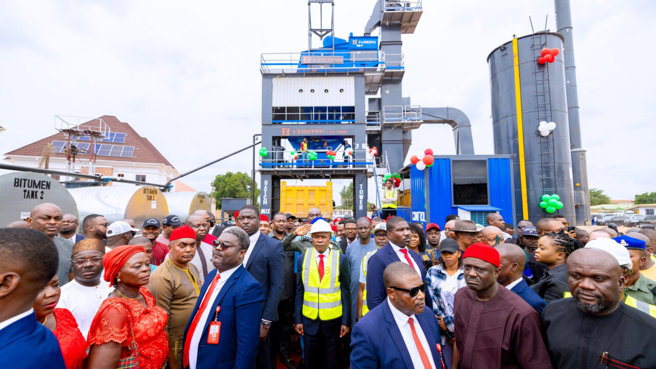 Gov. Mbah Commissions Enugu State Asphalt Plant