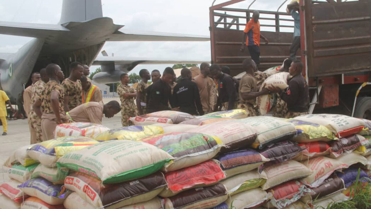 Maiduguri Flooding: NAF Commences Airlift Of Relief Materials To Victims