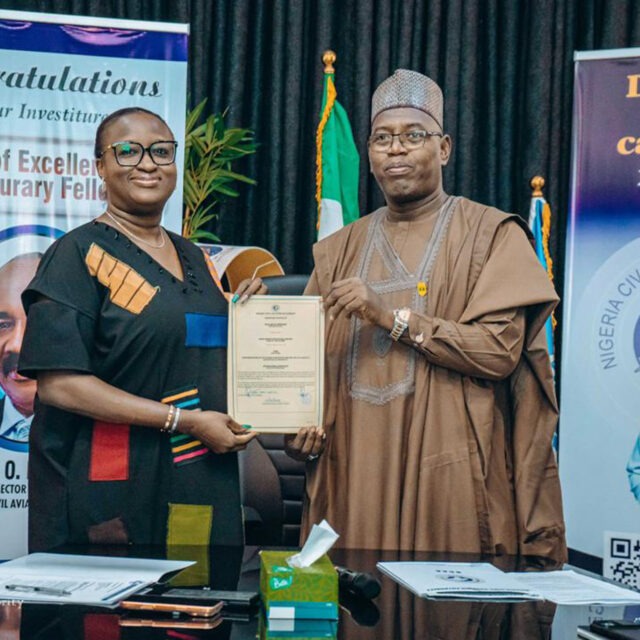 NCAA Presents Aerodrome Certificate For Akanu Ibiam International Airport Enugu