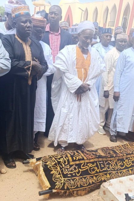 Governor Fintiri, Dangote, others stand in funeral prayer of late Bamanga Tukur  